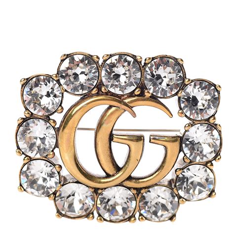 gucci crystal double g brooch|Gucci Double.